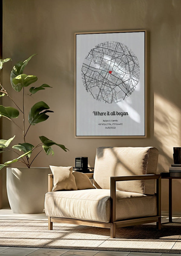 Hvor Det Hele Begyndte - Personlig Plakat af Pictumi Studio