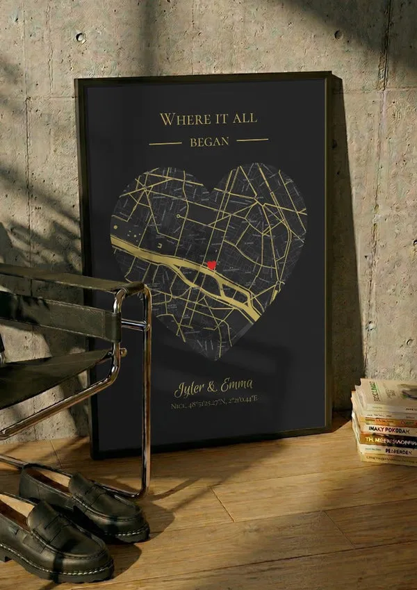 Hvor det hele begyndte - Personlig plakat af Pictumi Studio