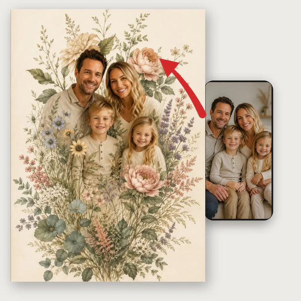 Familiehave – personlig plakat af Pictumi Studio