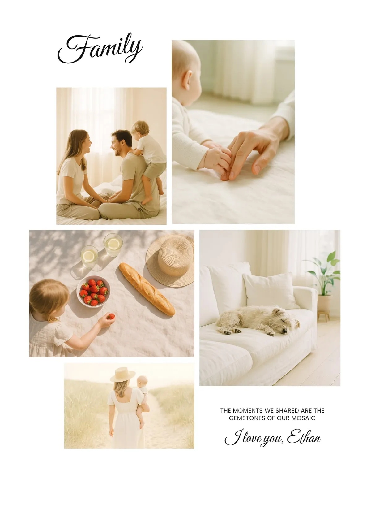 Photo Mosaic – 5 photo collage poster
