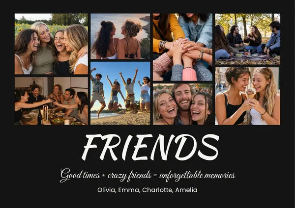 Venner - Personlig Plakat af Pictumi Studio