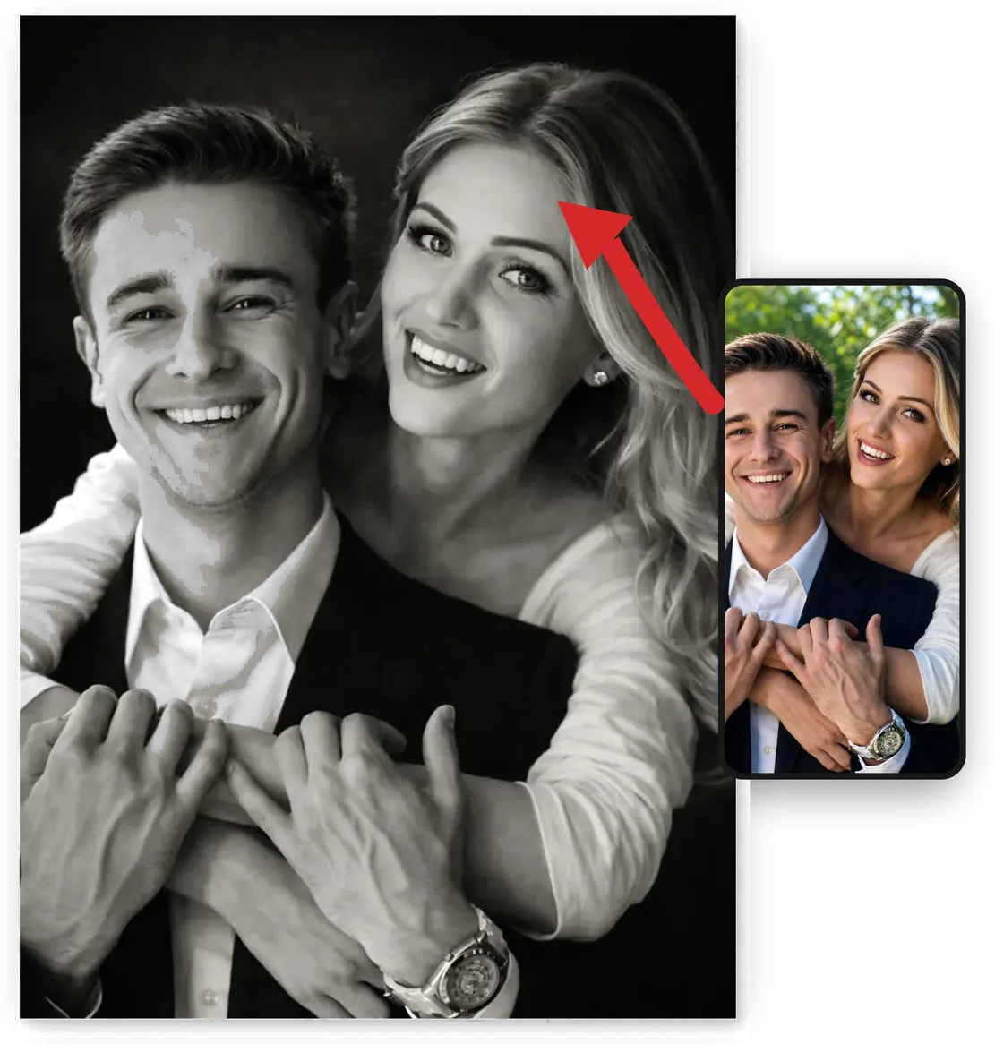 Iconic Portrait – your photo as a black-and-white Hollywood portrait