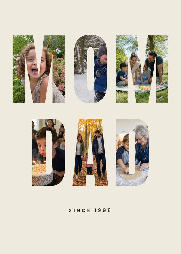 Name Collage – Personlig plakat med fotobogstaver af Pictumi Studio