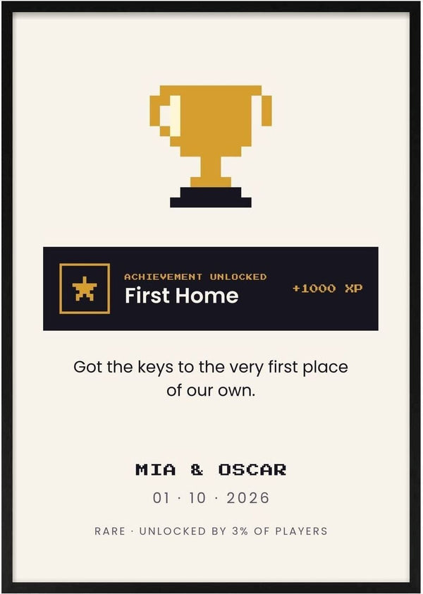 Achievement Unlocked – Personlig gamer-plakat af Pictumi Studio