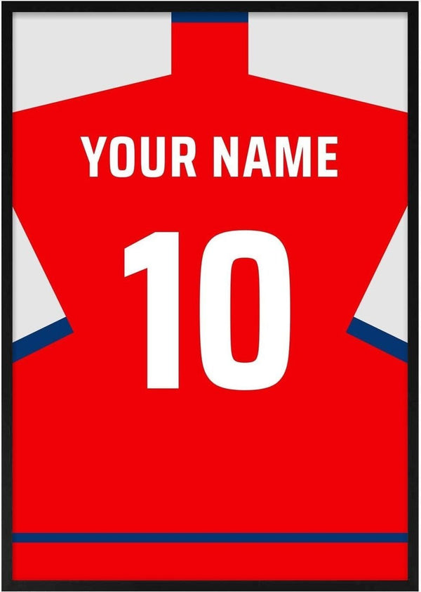 Arsenal – personlig fodboldtrøje-plakat af Pictumi Studio