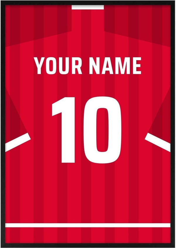 Bayern München – personlig fodboldtrøje-plakat af Pictumi Studio