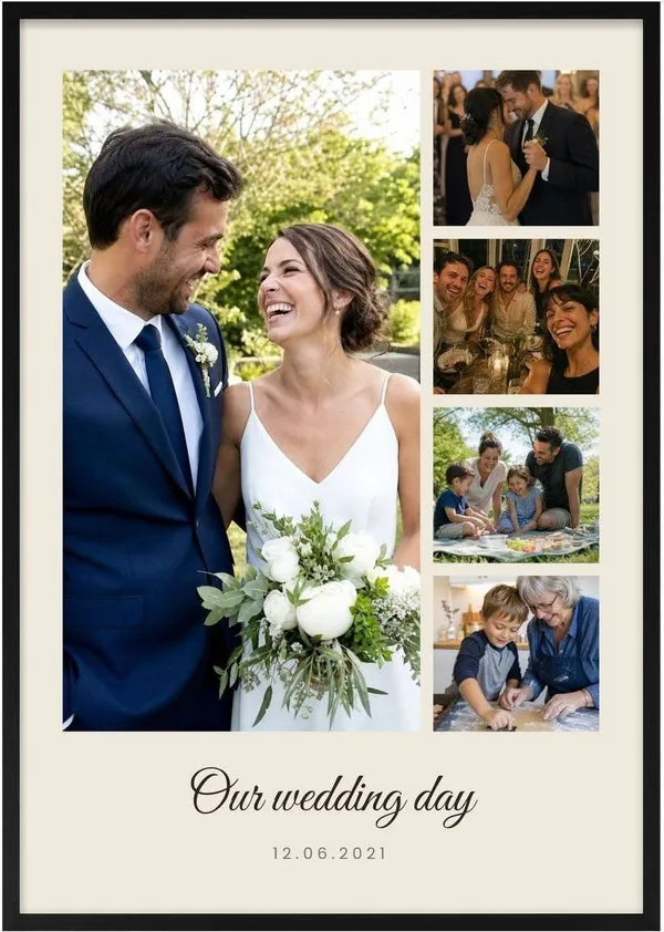 The Big Moment – Fotocollage med fire ved siden af af Pictumi Studio