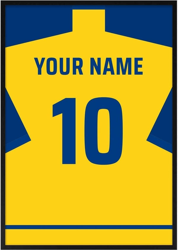 Brøndby – personlig fodboldtrøje-plakat af Pictumi Studio
