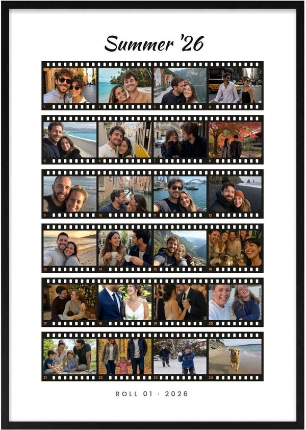 Film Roll – Personlig fotoplakat som kontaktark af Pictumi Studio