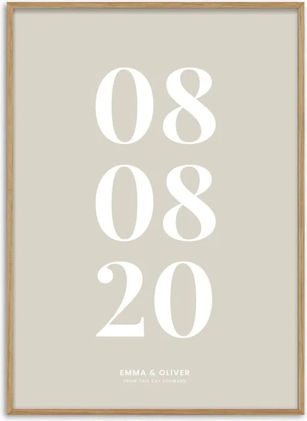 From This Day Forward – Personlig datoplakat af Pictumi Studio