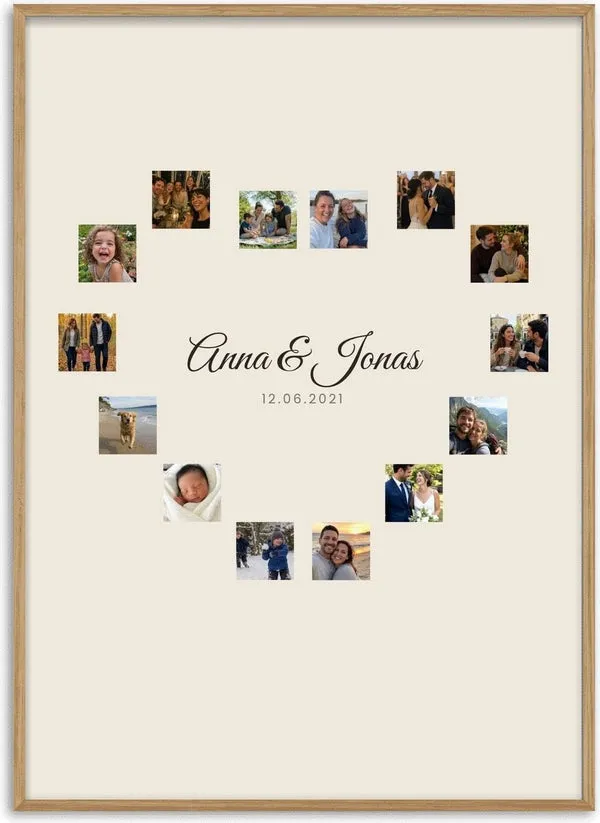 Heart Collage – Fotos rundt om et hjerte af Pictumi Studio