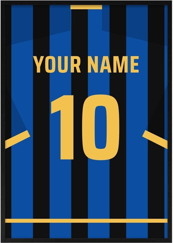 Inter – personlig fodboldtrøje-plakat af Pictumi Studio
