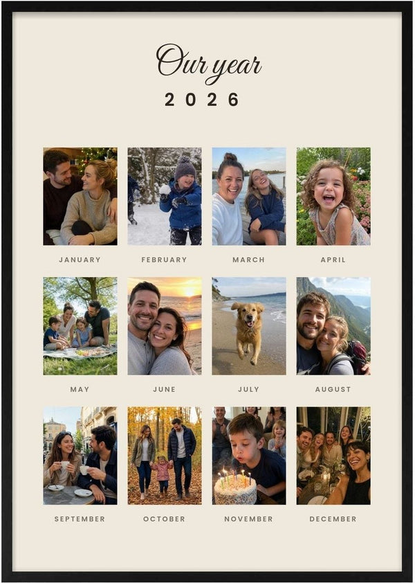 Our Year – Fotokalender med 12 måneder af Pictumi Studio