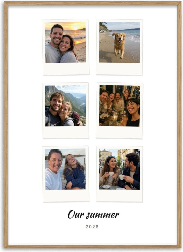 Polaroid Collage – Personlig fotoplakat af Pictumi Studio