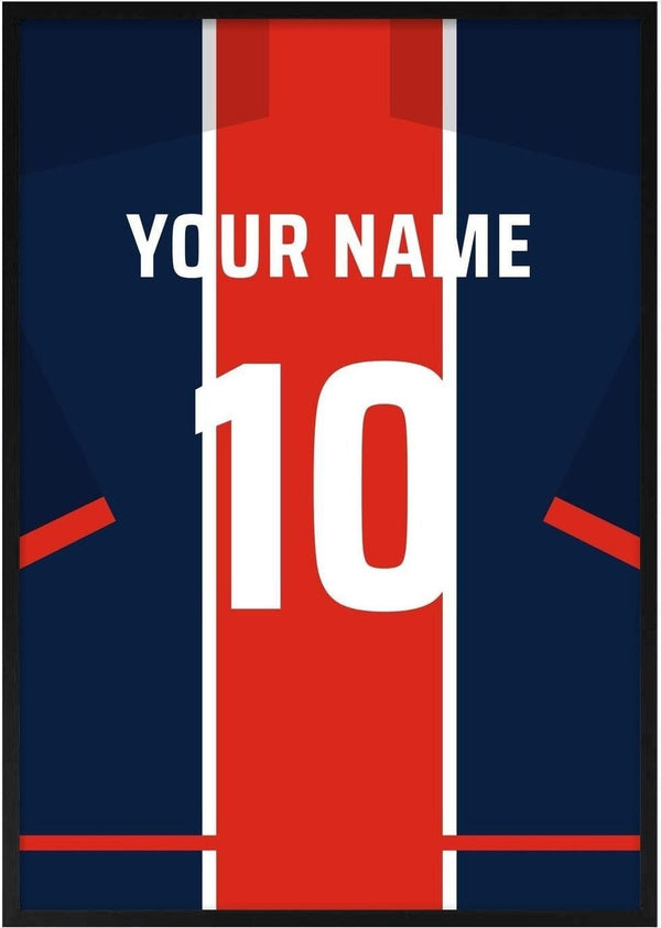 PSG – personlig fodboldtrøje-plakat af Pictumi Studio