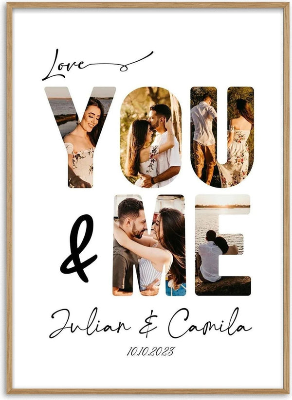 Du & Jeg - Personlig Plakat af Pictumi Studio